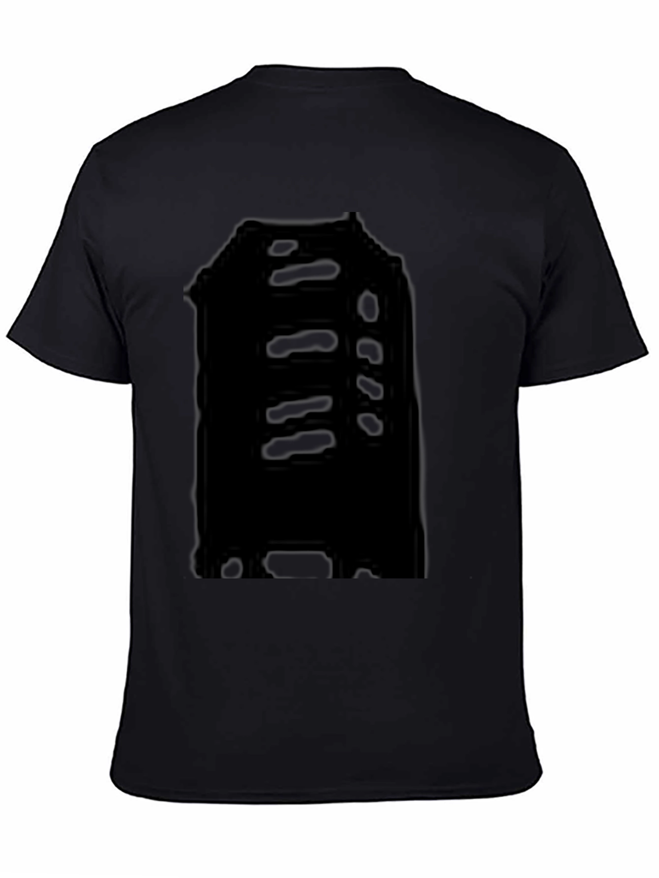 Mens Black Graphic Print Crew Neck T-Shirt