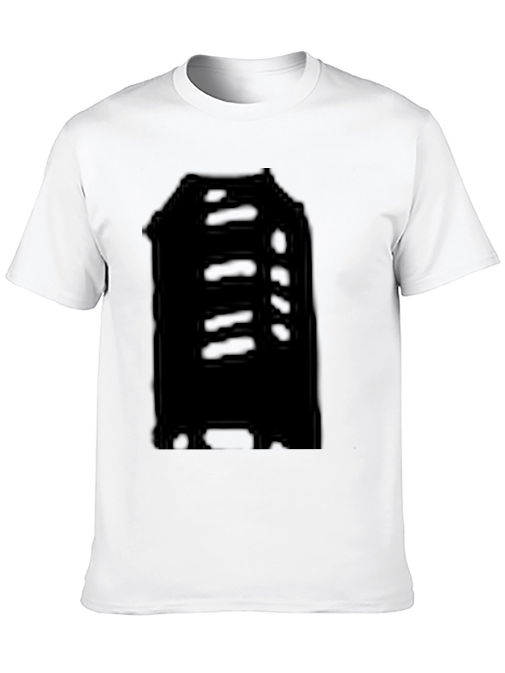 Mens Black Graphic Print Crew Neck T-Shirt