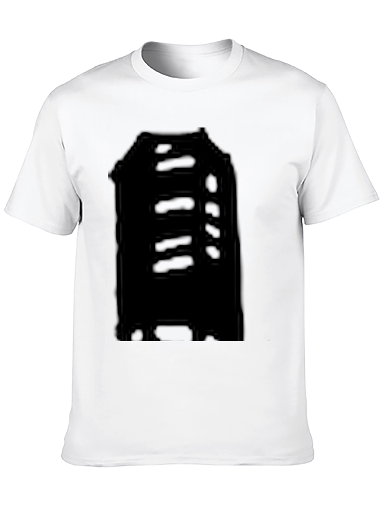 Mens Black Graphic Print Crew Neck T-Shirt