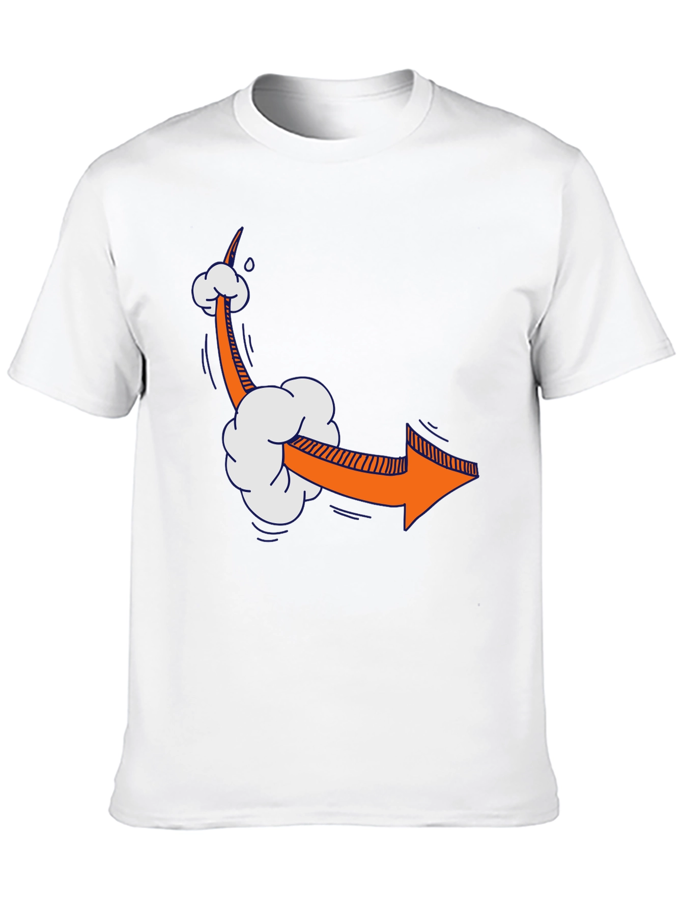Cartoon Arrow Graphic Tee - Quirky Style