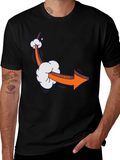 Cartoon Arrow Graphic Tee - Quirky Style