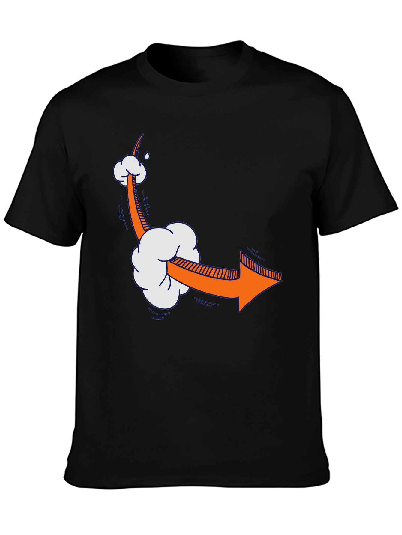 Cartoon Arrow Graphic Tee - Quirky Style