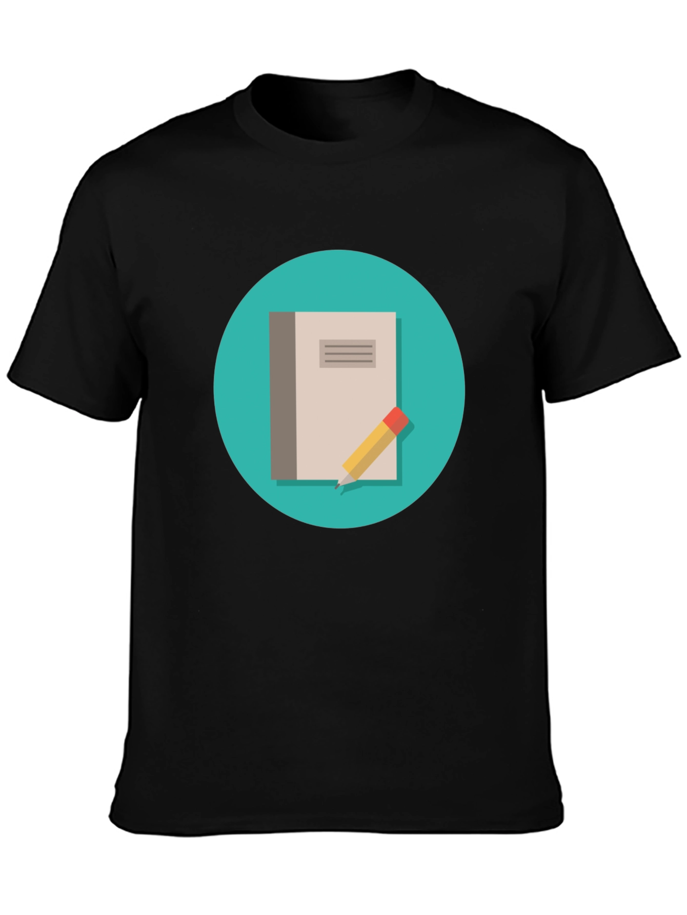 Notebook and Pencil Graphic T-Shirt
