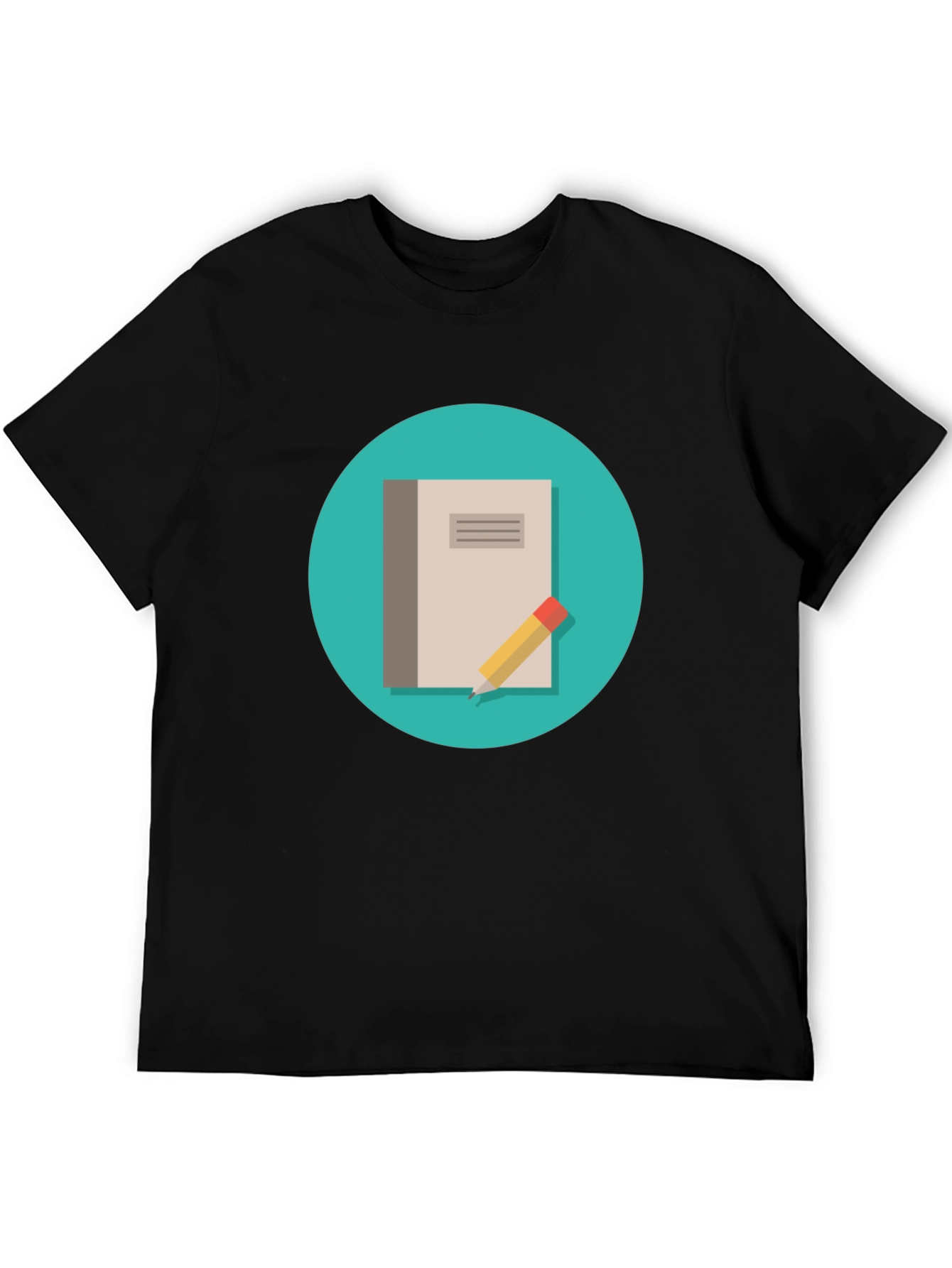 Notebook and Pencil Graphic T-Shirt