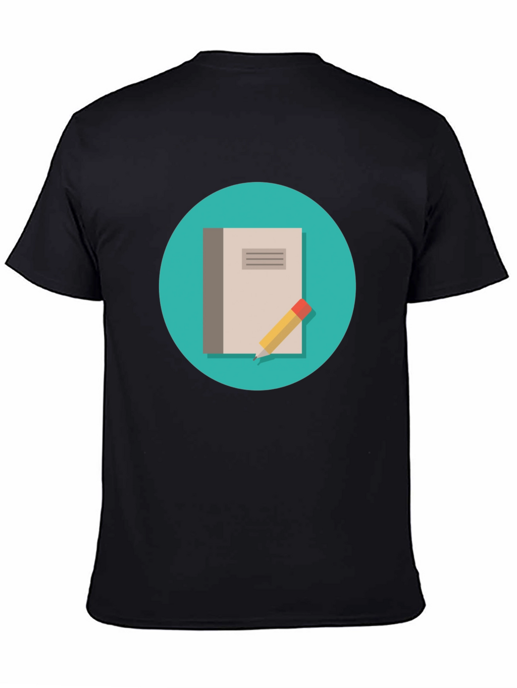 Notebook and Pencil Graphic T-Shirt