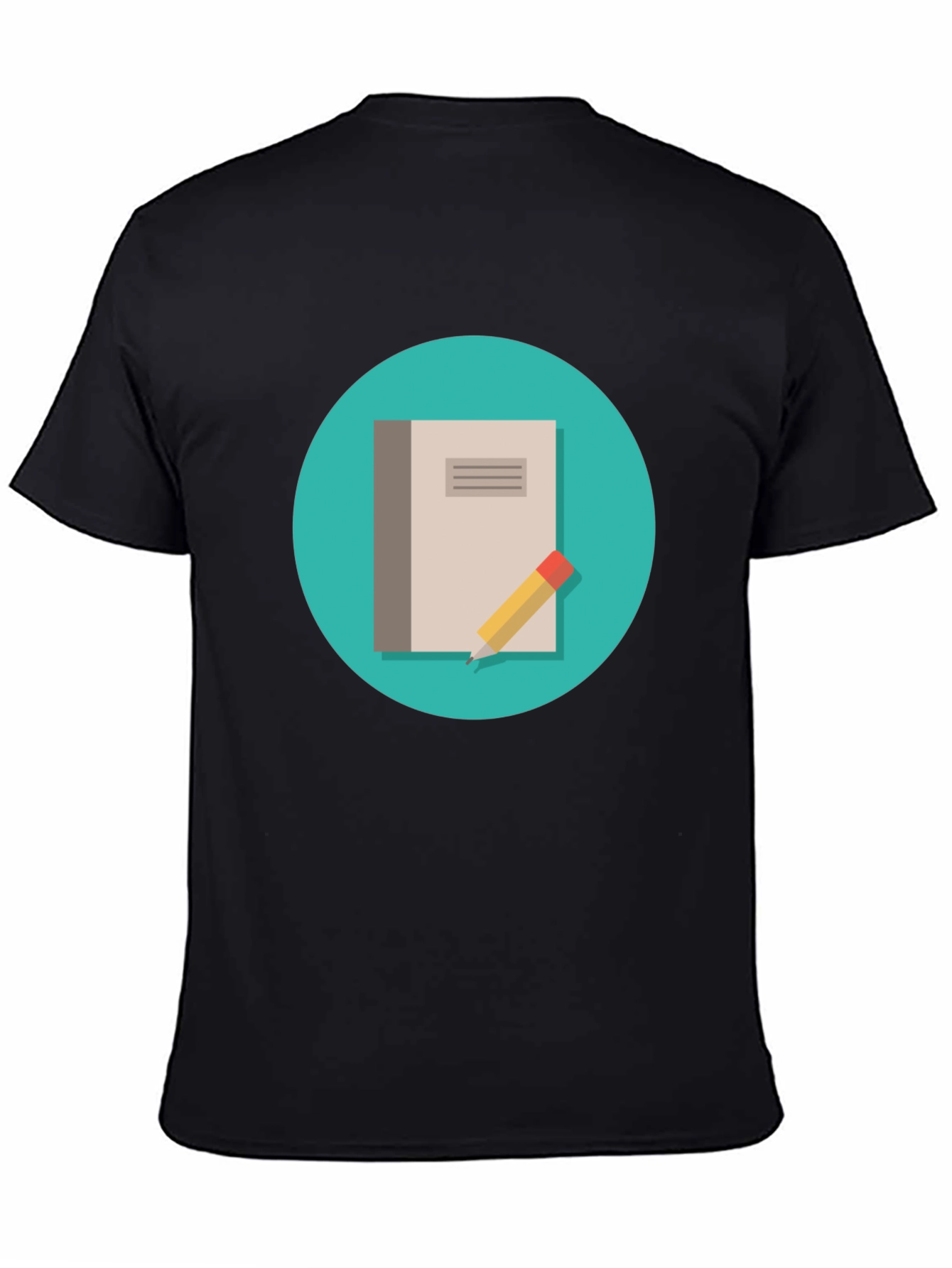 Notebook and Pencil Graphic T-Shirt