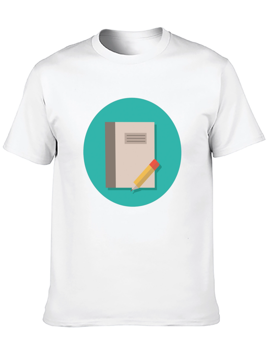 Notebook and Pencil Graphic T-Shirt