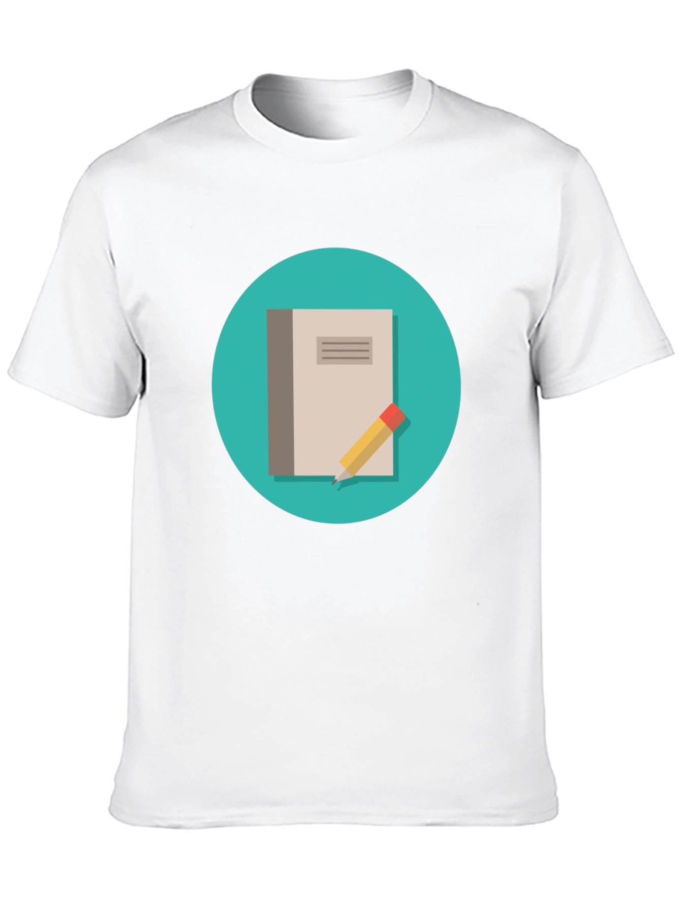 Notebook and Pencil Graphic T-Shirt