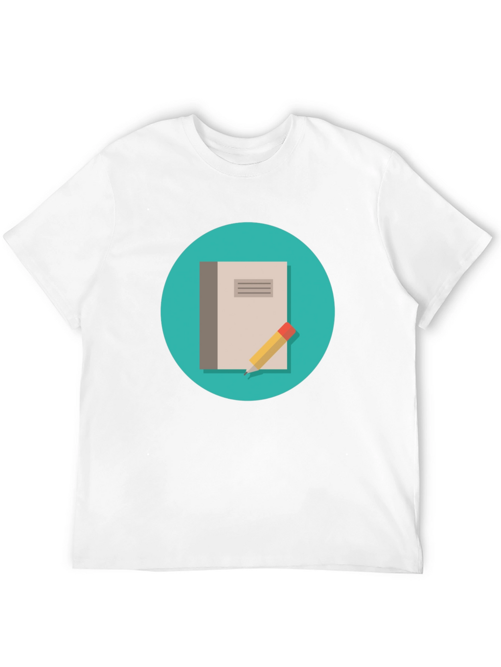 Notebook and Pencil Graphic T-Shirt