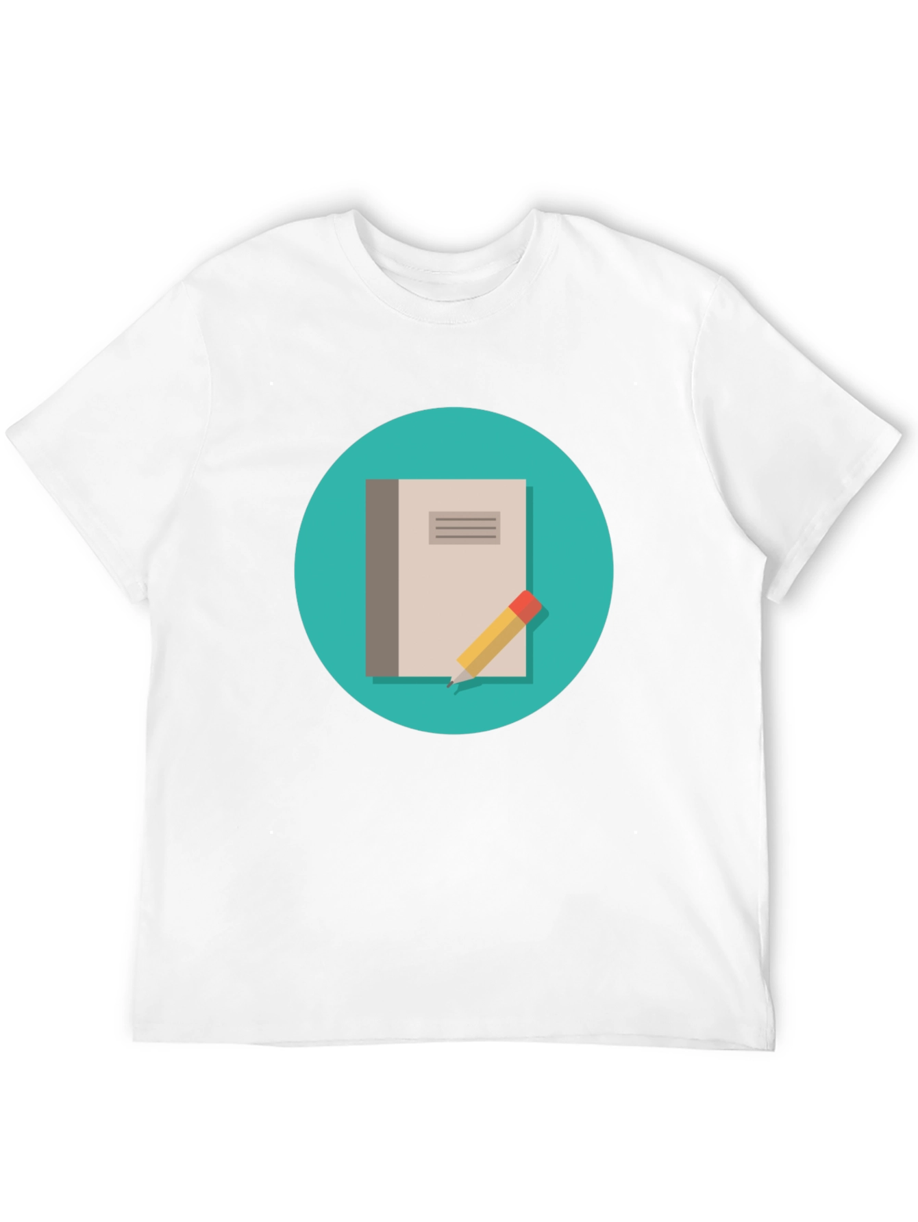 Notebook and Pencil Graphic T-Shirt