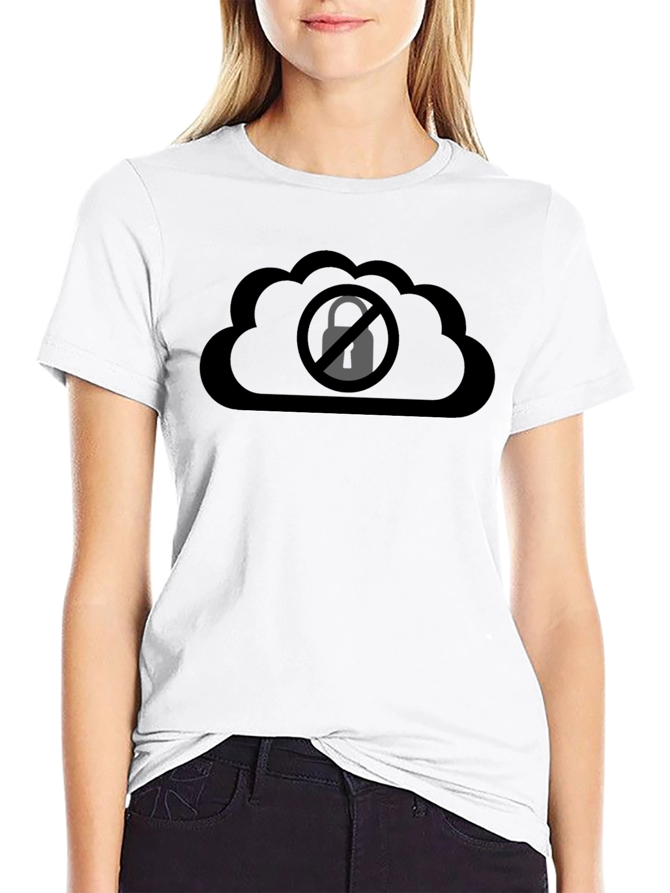 Cloud Lock Black T-Shirt