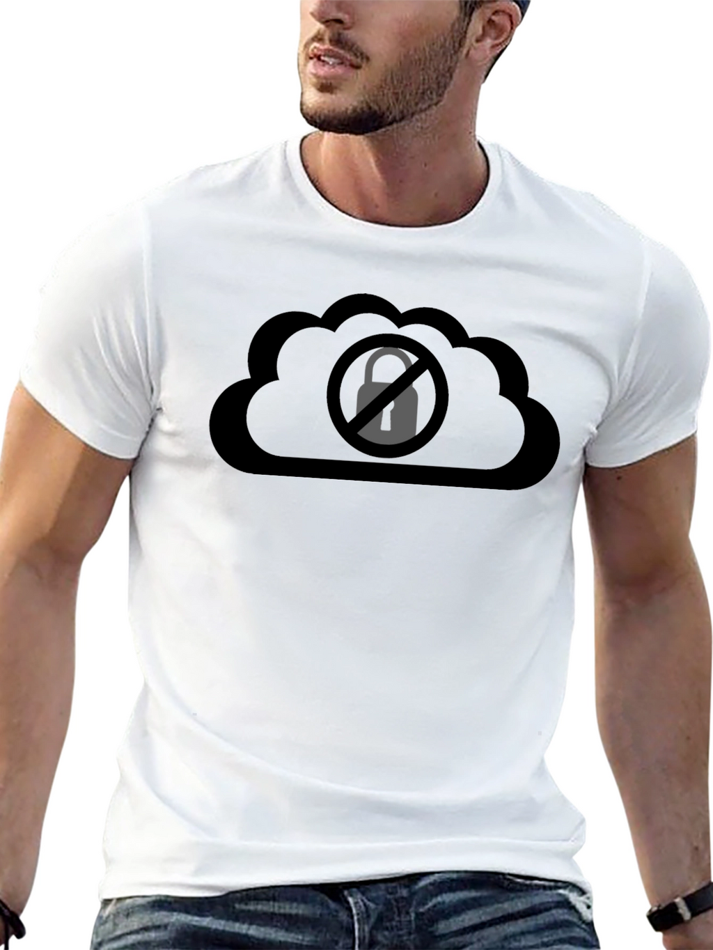 Cloud Lock Black T-Shirt