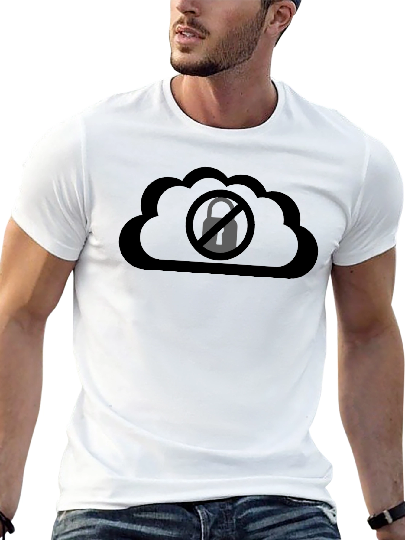 Cloud Lock Black T-Shirt