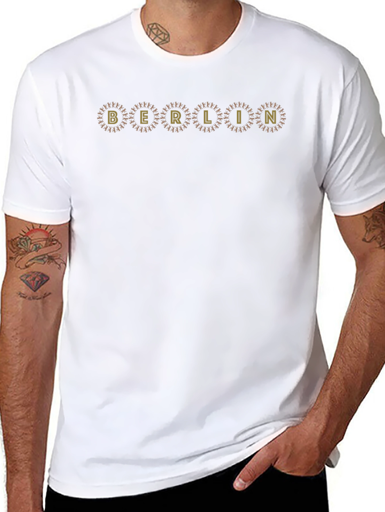 Berlin Graphic Tee - Black Crew Neck T-Shirt