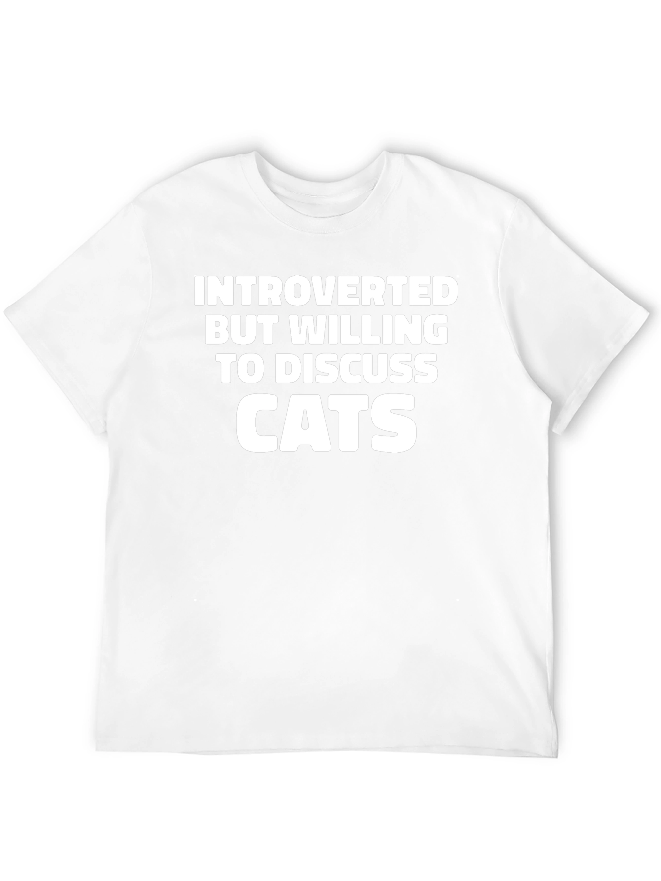 Introverted Cat Lover T-Shirt - Black