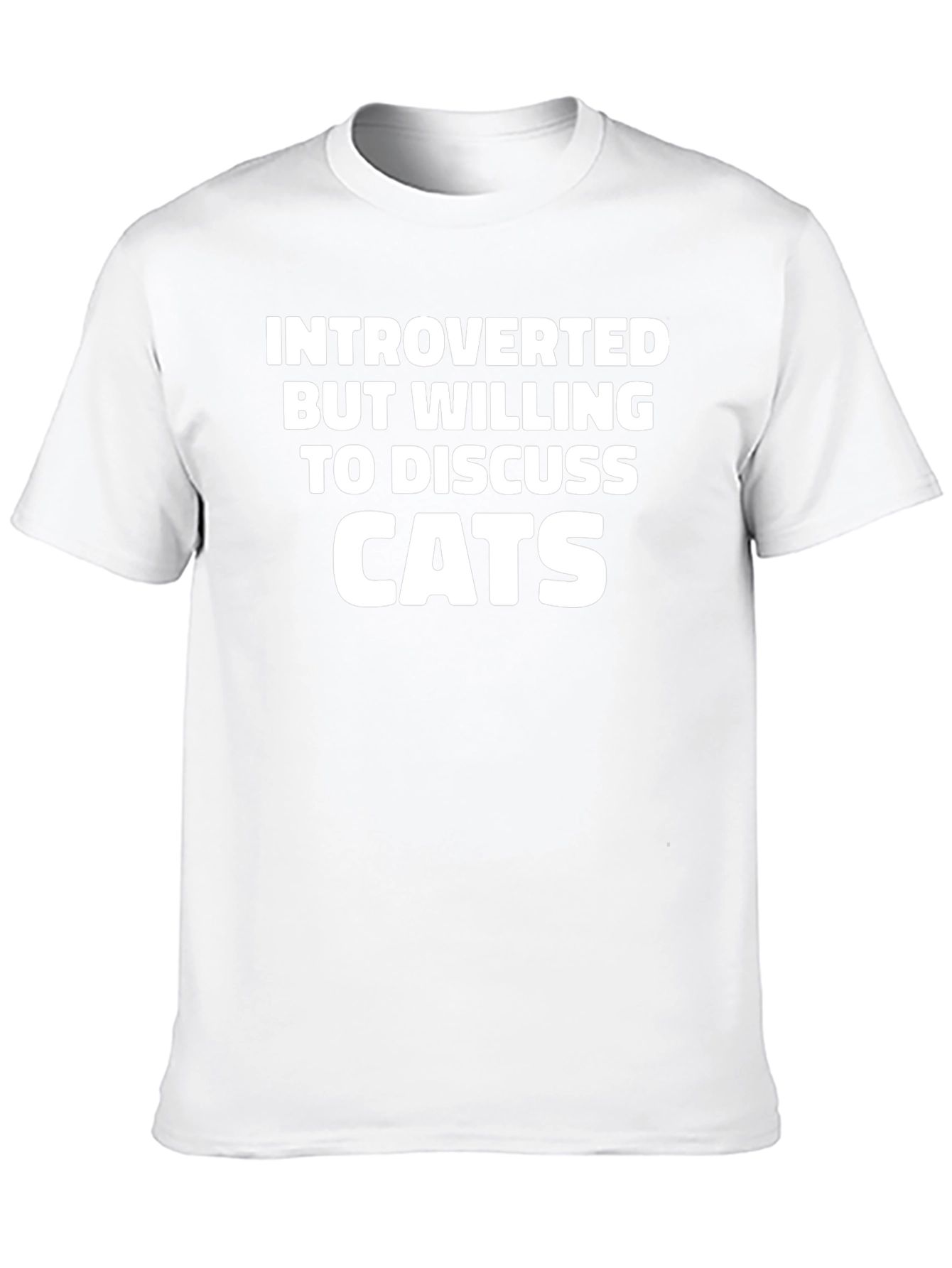Introverted Cat Lover T-Shirt - Black