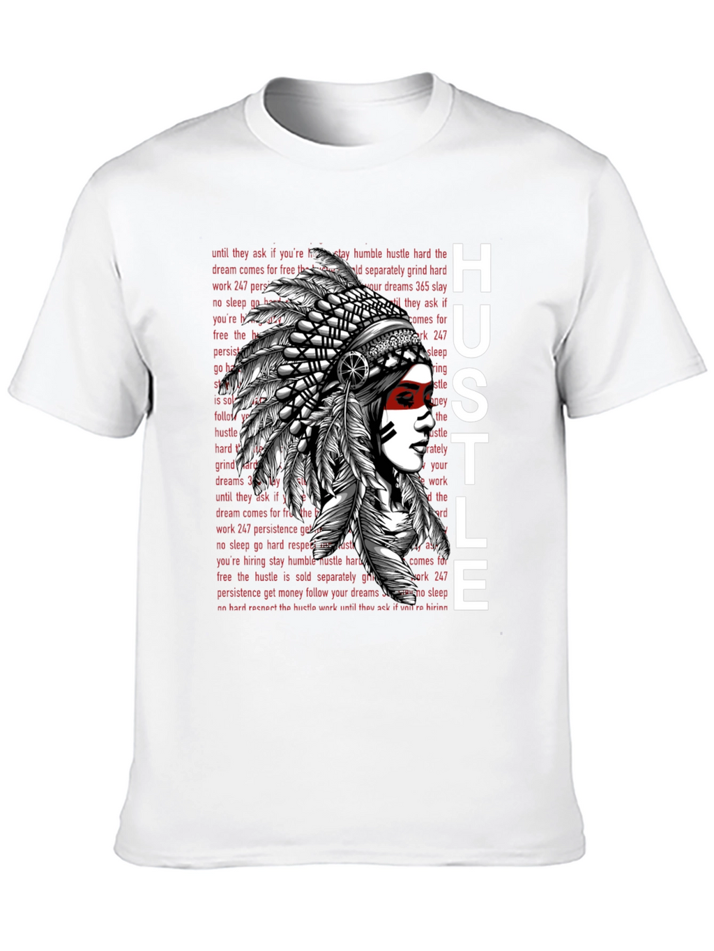 Hustle Native American Chief Graphic Tee