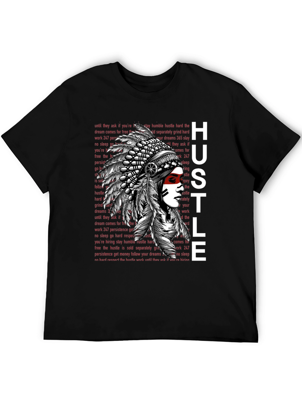 Hustle Native American Chief Graphic Tee
