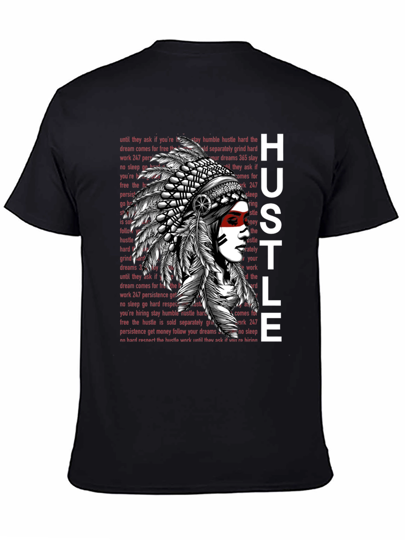 Hustle Native American Chief Graphic Tee