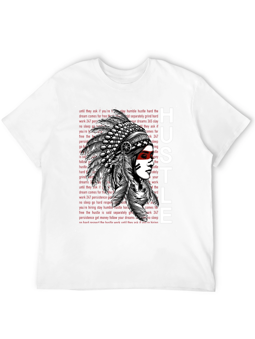 Hustle Native American Chief Graphic Tee