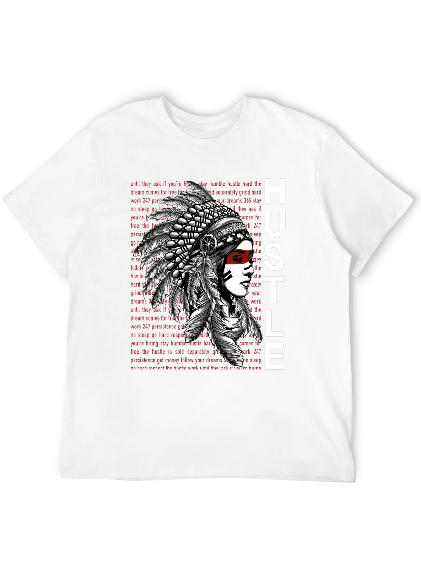 Hustle Native American Chief Graphic Tee