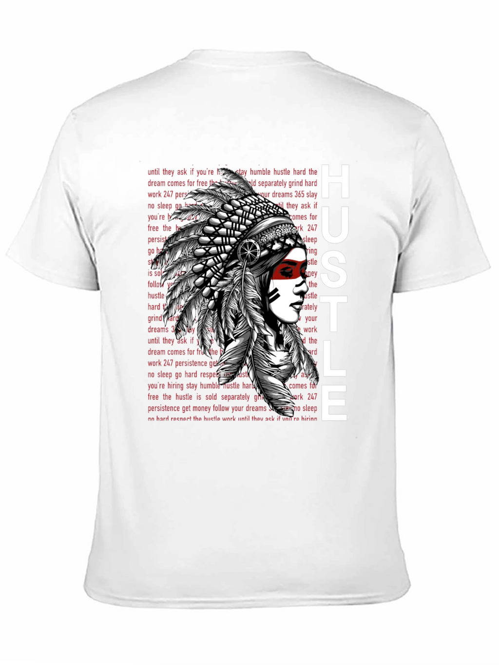 Hustle Native American Chief Graphic Tee