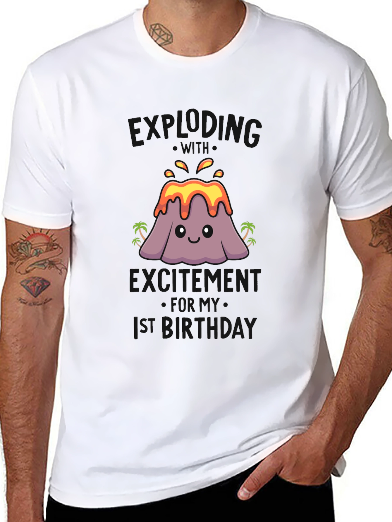 Volcano 1st Birthday Shirt