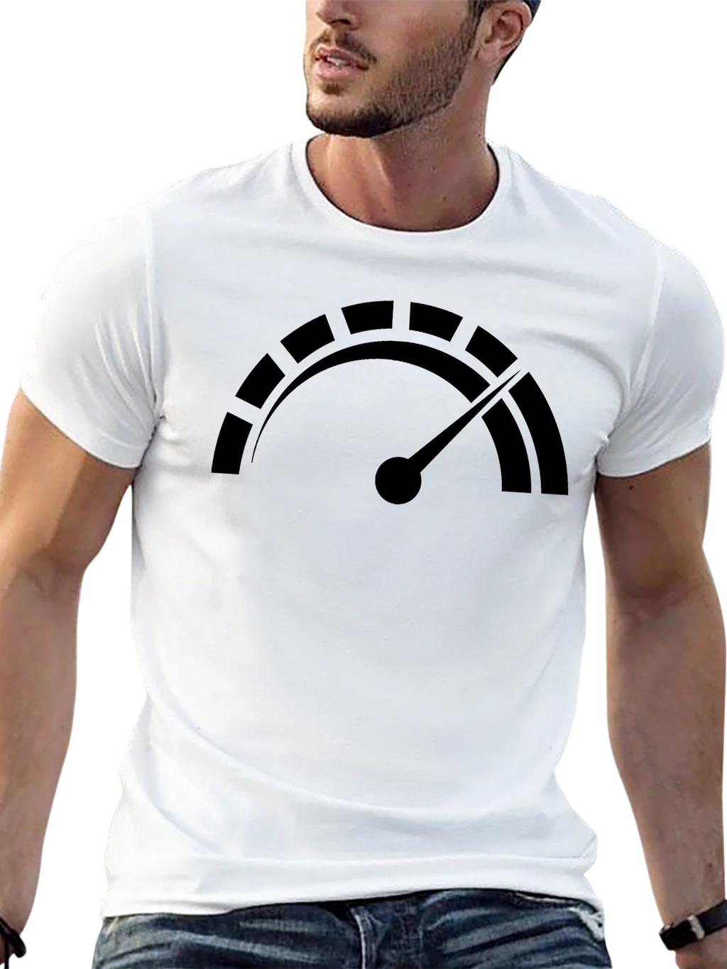 Speedometer Graphic Black T-Shirt