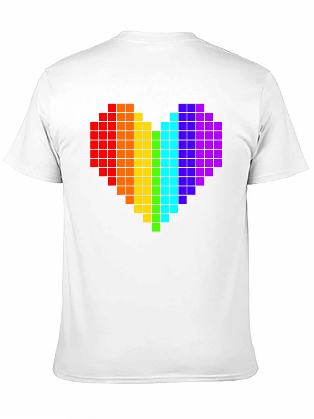 Pixel Heart Pride T-Shirt - Black Cotton Tee