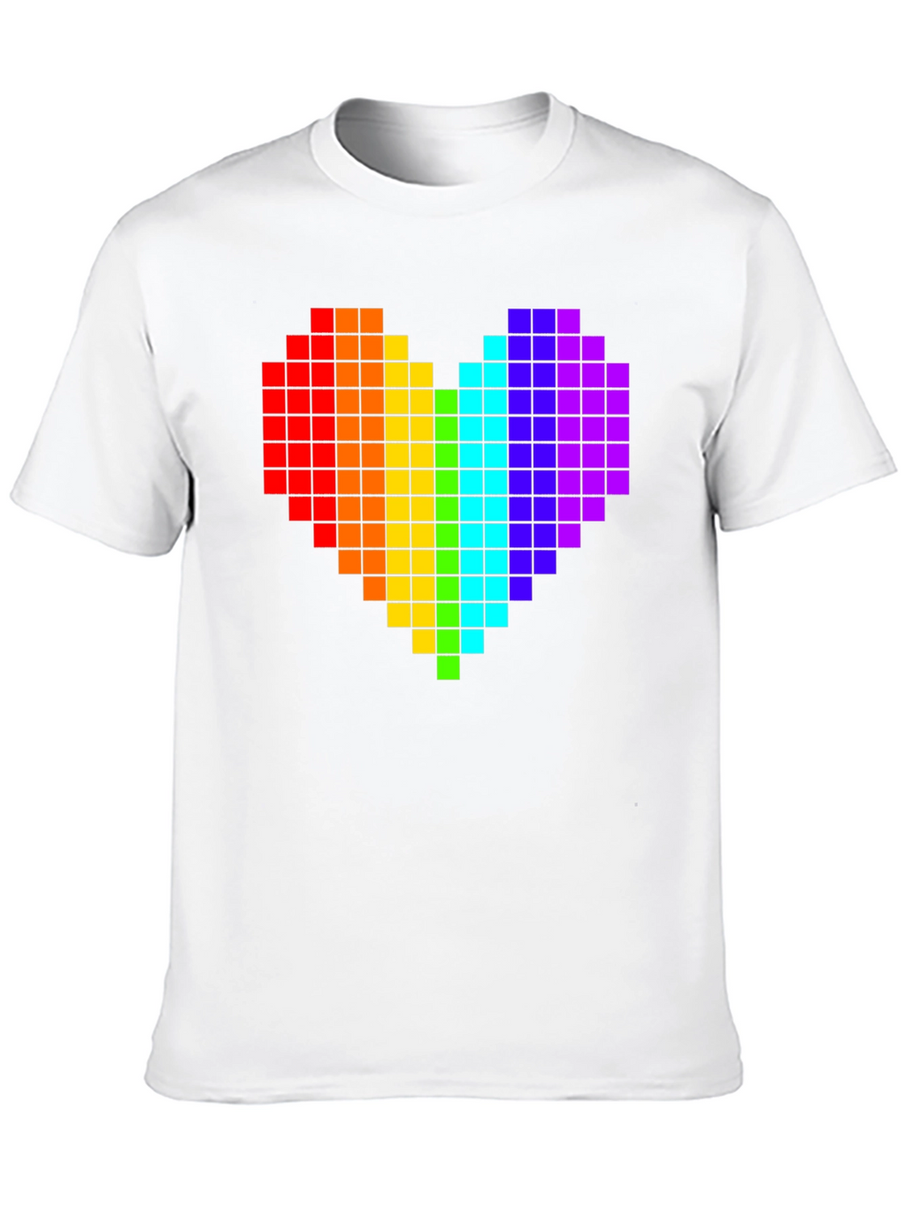 Pixel Heart Pride T-Shirt - Black Cotton Tee