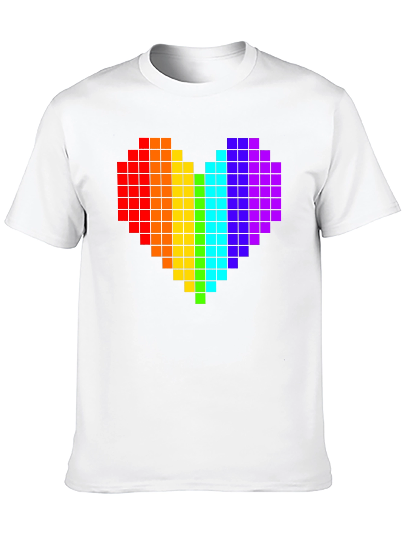 Pixel Heart Pride T-Shirt - Black Cotton Tee