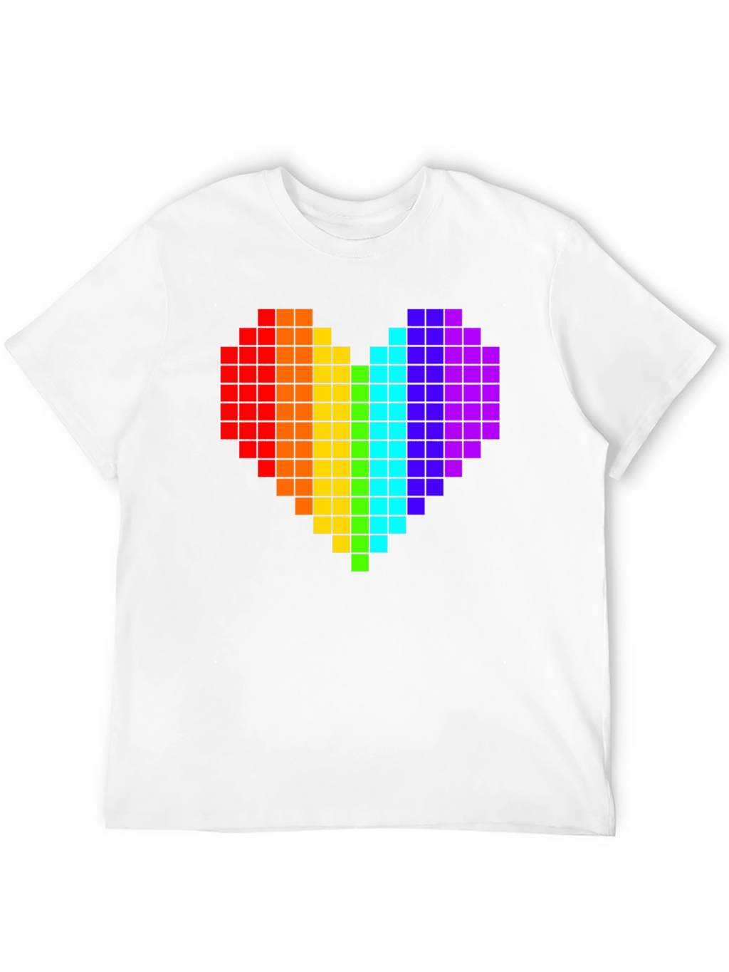 Pixel Heart Pride T-Shirt - Black Cotton Tee