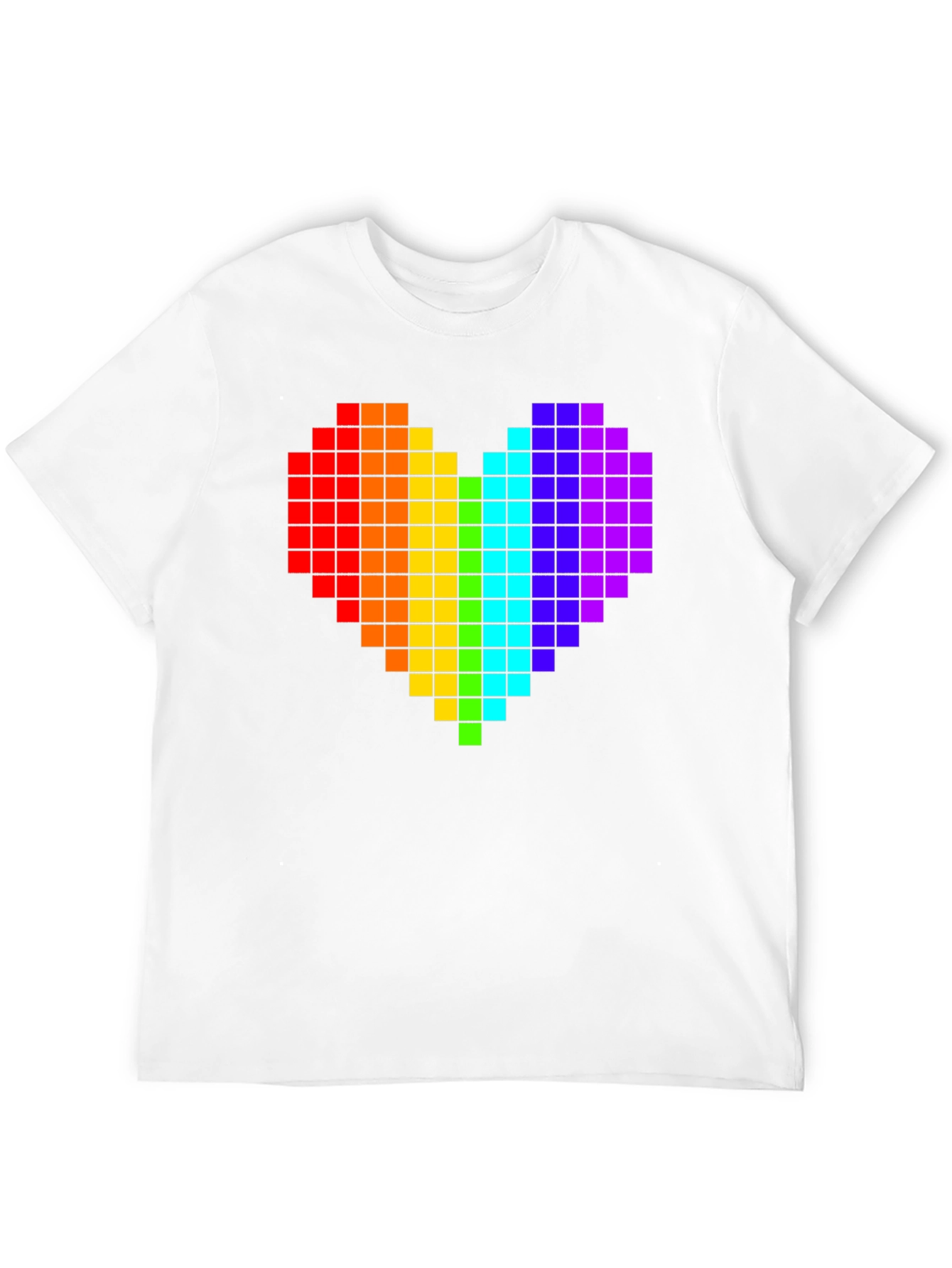 Pixel Heart Pride T-Shirt - Black Cotton Tee
