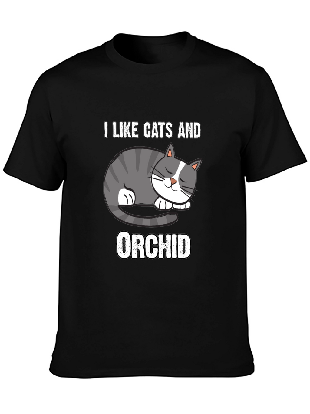 I Like Cats And Orchid T-Shirt
