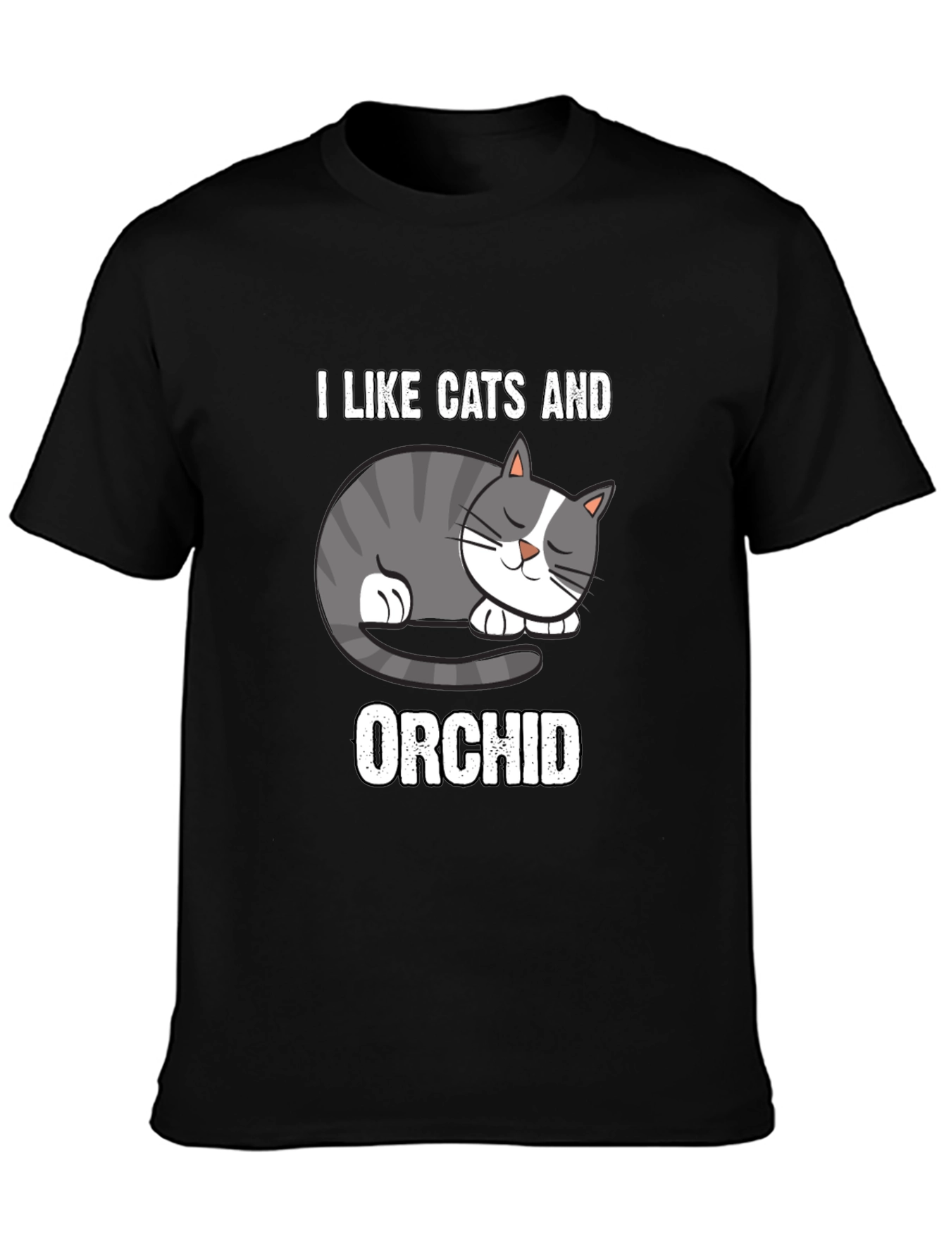 I Like Cats And Orchid T-Shirt