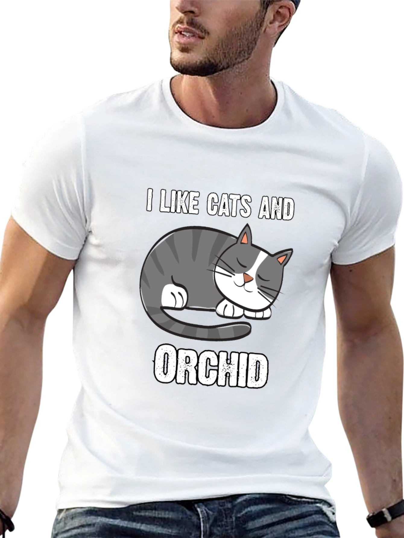 I Like Cats And Orchid T-Shirt