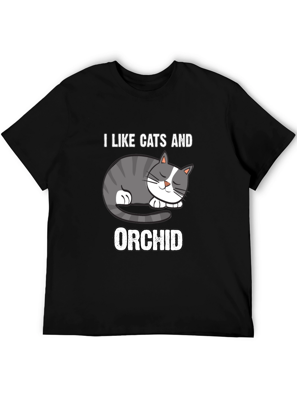 I Like Cats And Orchid T-Shirt