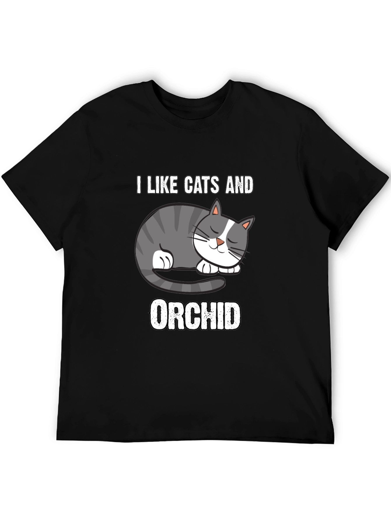 I Like Cats And Orchid T-Shirt