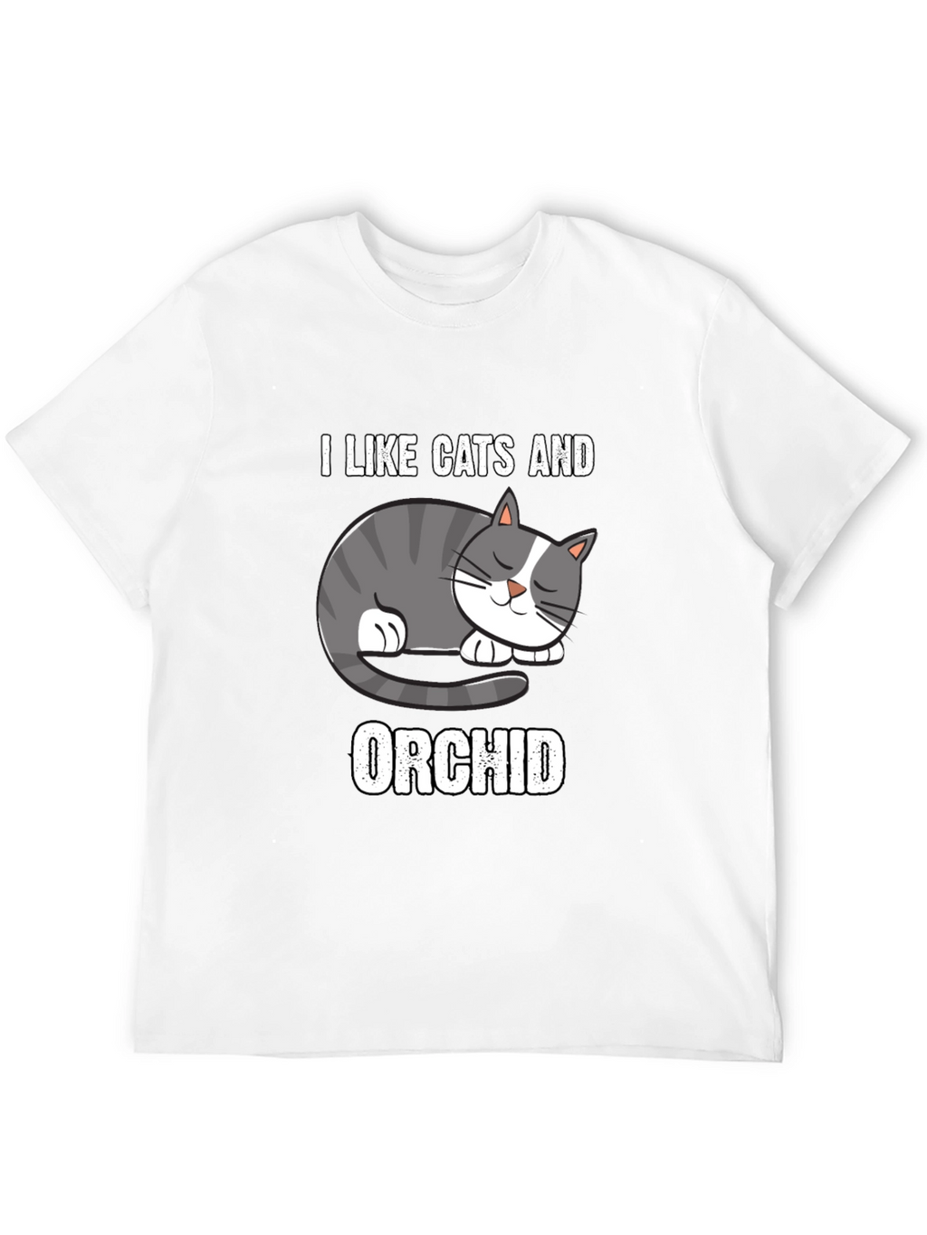 I Like Cats And Orchid T-Shirt