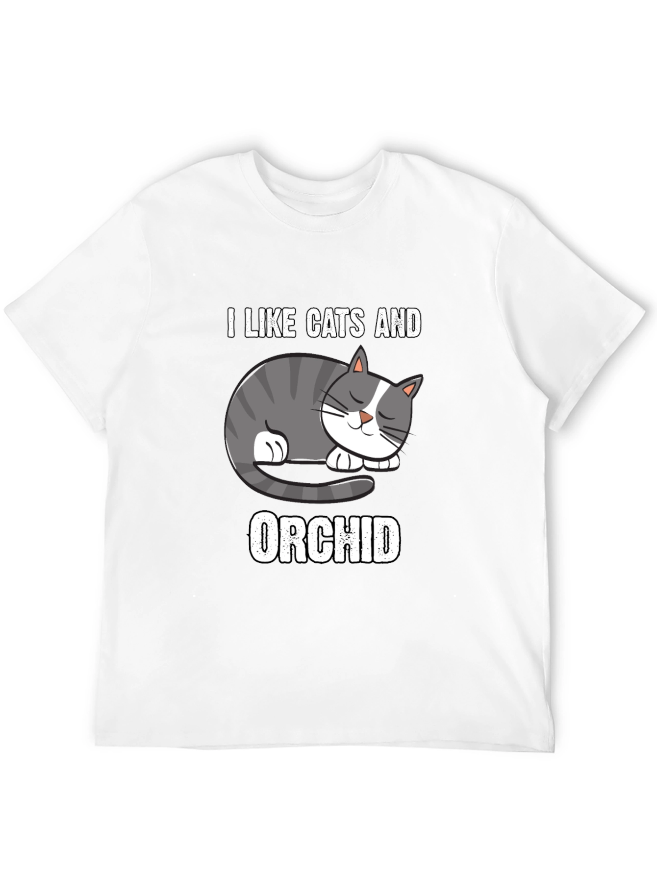 I Like Cats And Orchid T-Shirt