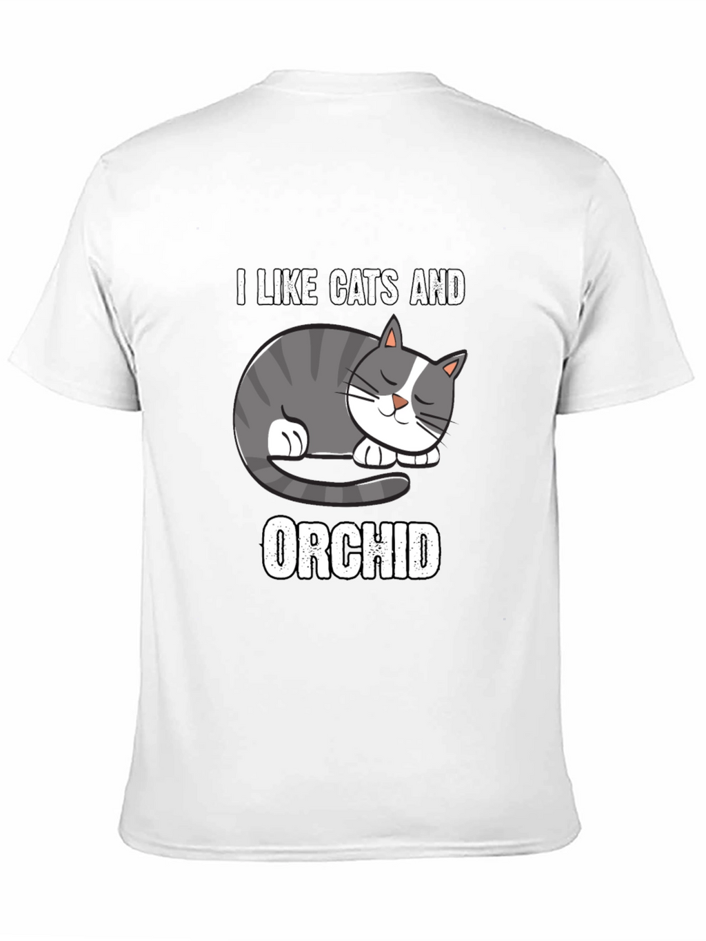 I Like Cats And Orchid T-Shirt