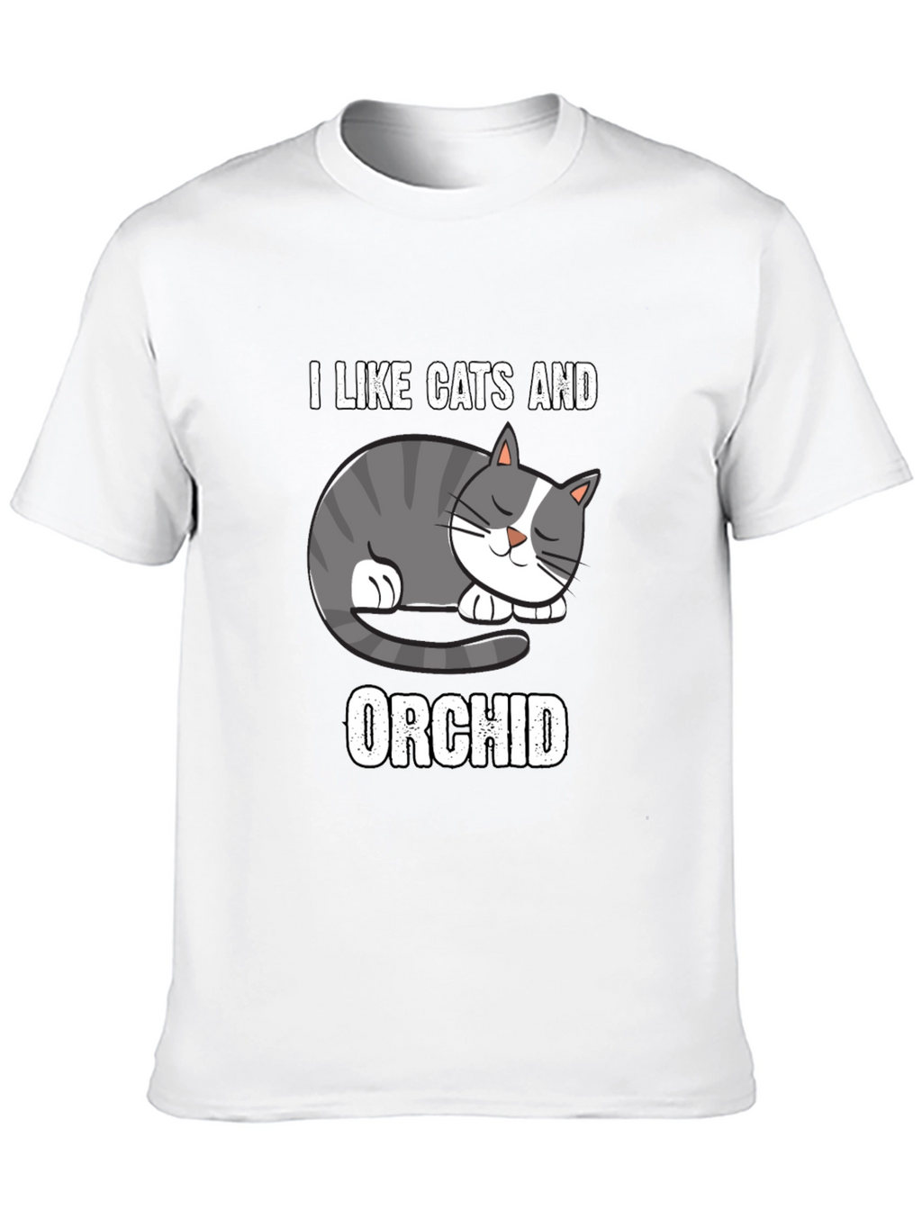 I Like Cats And Orchid T-Shirt