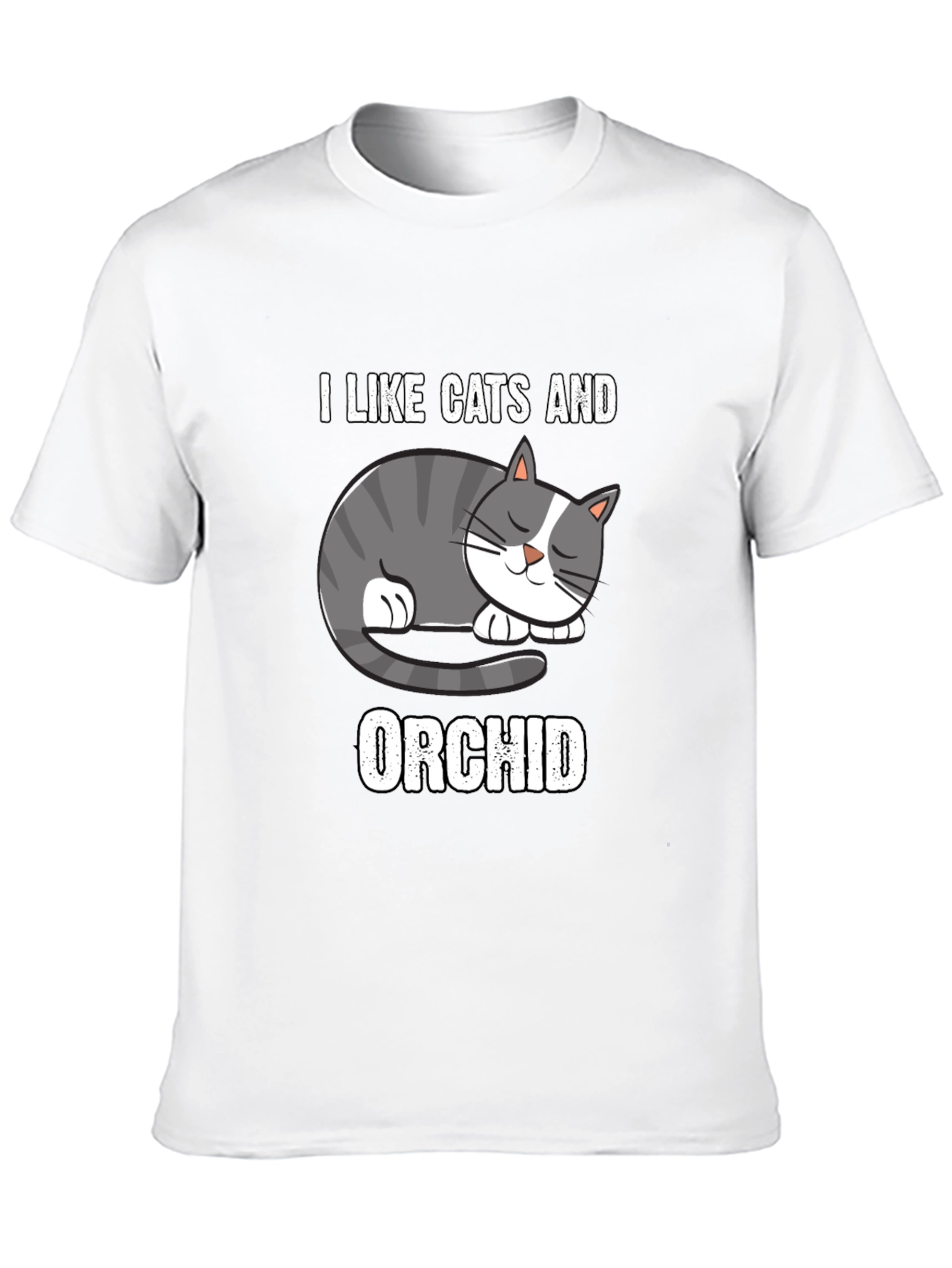 I Like Cats And Orchid T-Shirt