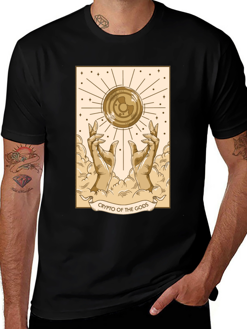 Crypto of the Gods Graphic Tee - Black