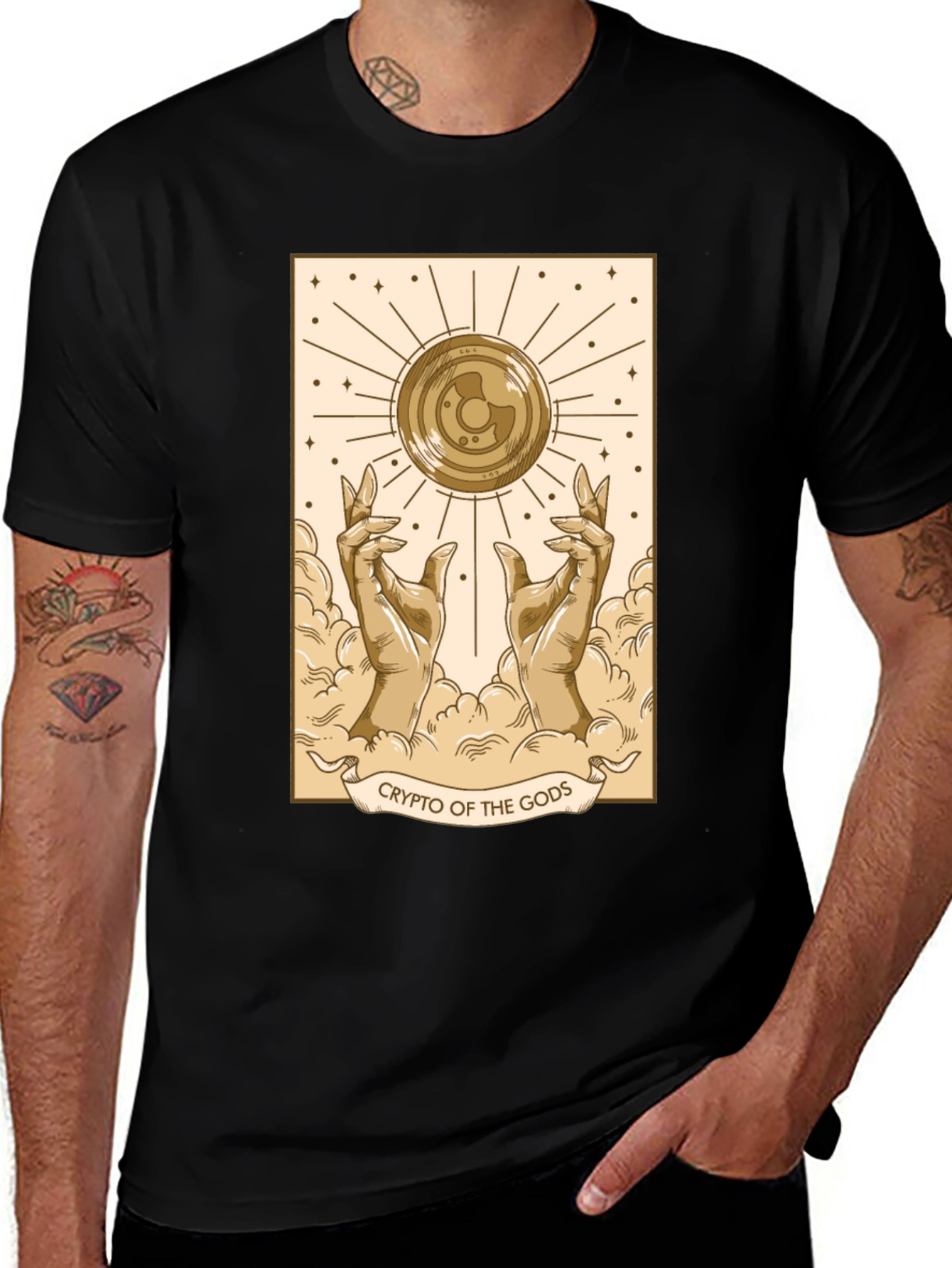 Crypto of the Gods Graphic Tee - Black