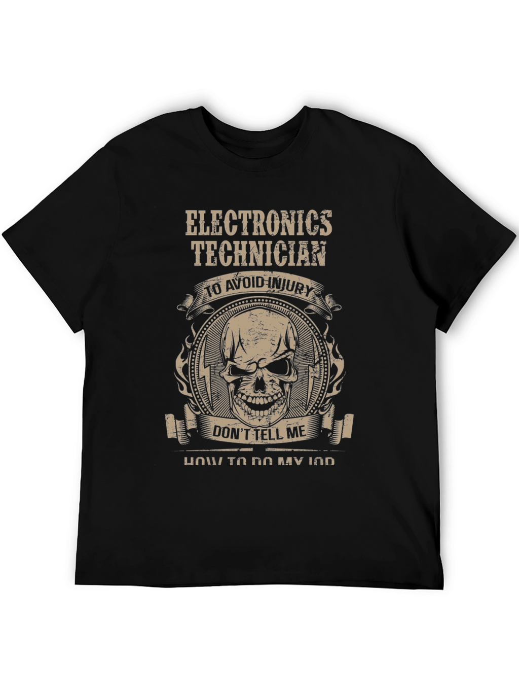 Electronics Technician T-Shirt - Skull Design