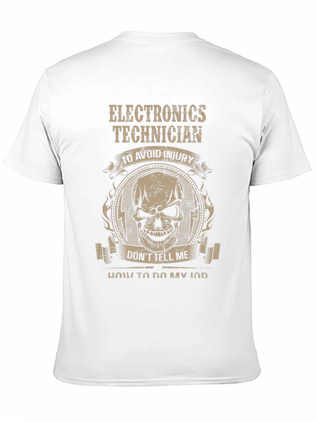 Electronics Technician T-Shirt - Skull Design