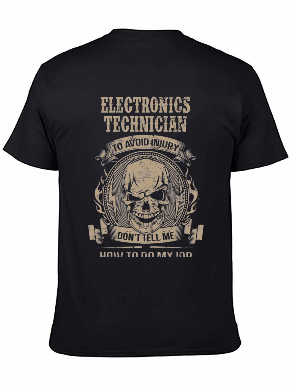 Electronics Technician T-Shirt - Skull Design