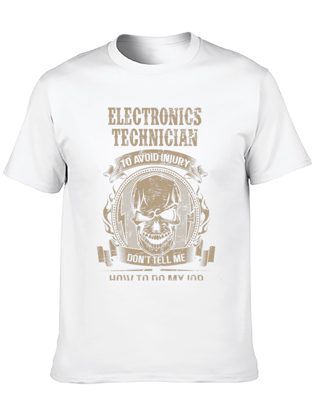 Electronics Technician T-Shirt - Skull Design
