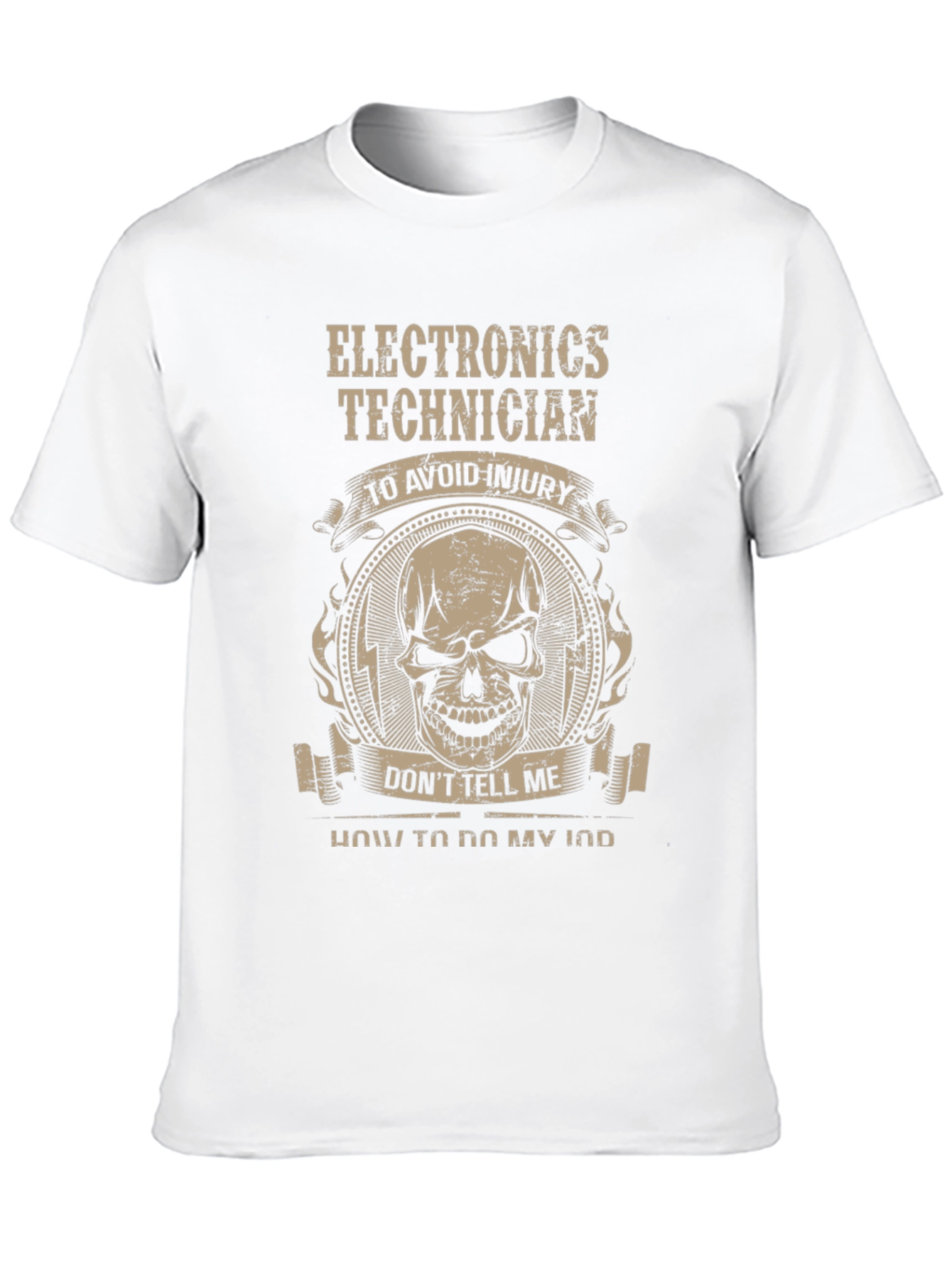 Electronics Technician T-Shirt - Skull Design